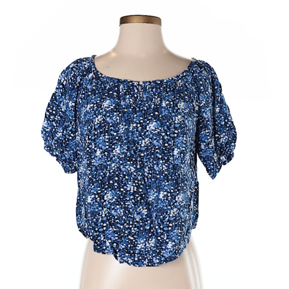 Abercrombie & Fitch blue Short Sleeve Blouse